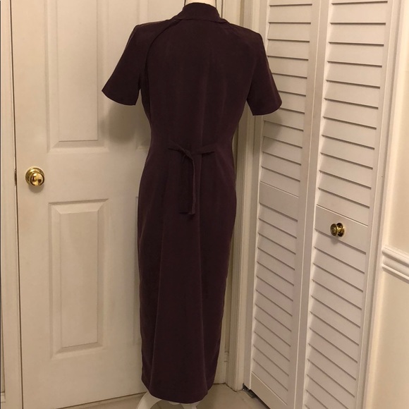 Eggplant SHERI MARTIN of New York Button Up Dress - Picture 3 of 4